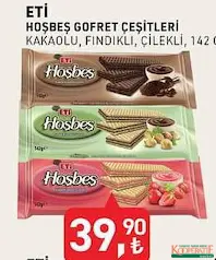 ETİ HOŞBEŞ GOFRET ÇEŞİTLERİ 142 G fiyat ve kampanya bilgisi